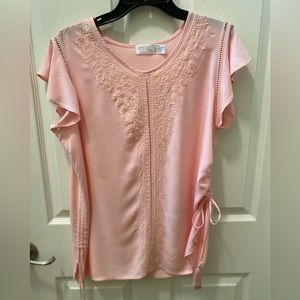 Peach Embossed Top